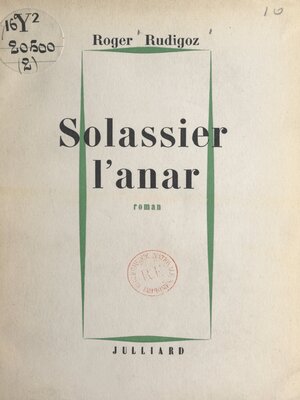 cover image of Solassier l'anar